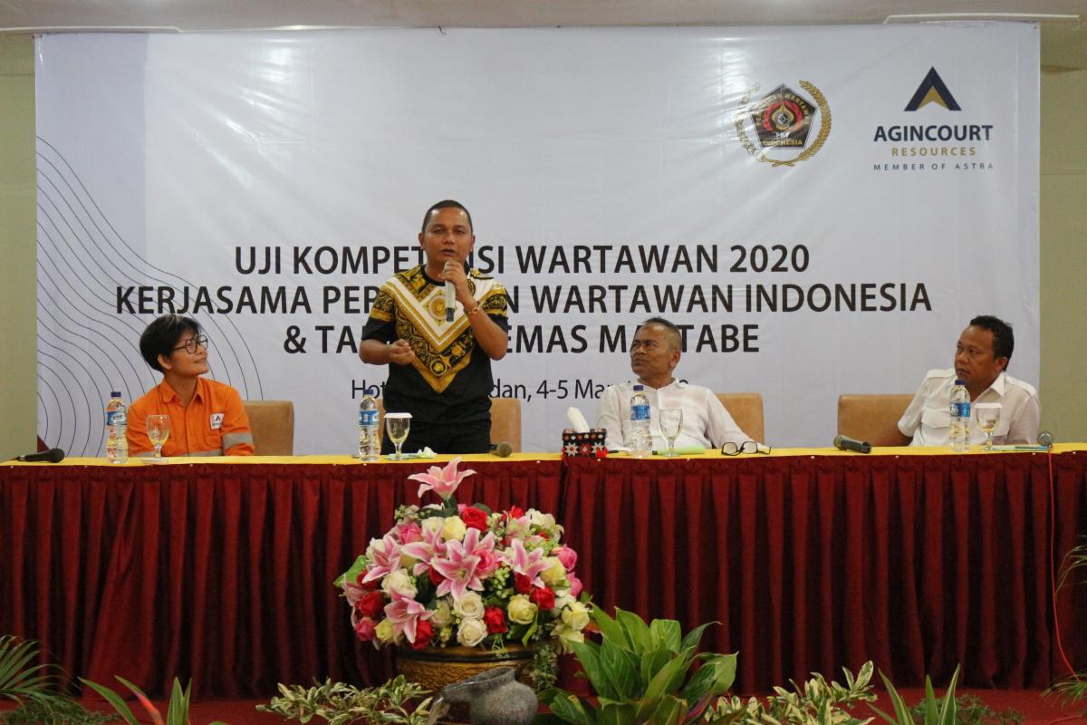 Martabe Gold Mine Supported PWI to Hold the First Journalist Competency Test in Central Tapanuli