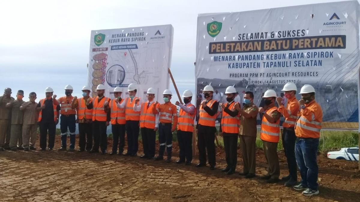 Dukung Pembangunan Kebun Raya Sipirok, Tambang Emas Martabe Sumbang Menara Pandang