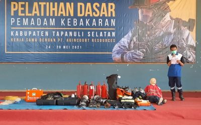 Martabe Gold Mine Supports the Improvement of the Capability of Firefighters in South Tapanuli