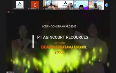 GOLD AWARD Didakta Pratama Unggul bidang pendidikan program E-Coaching Jam Martabe