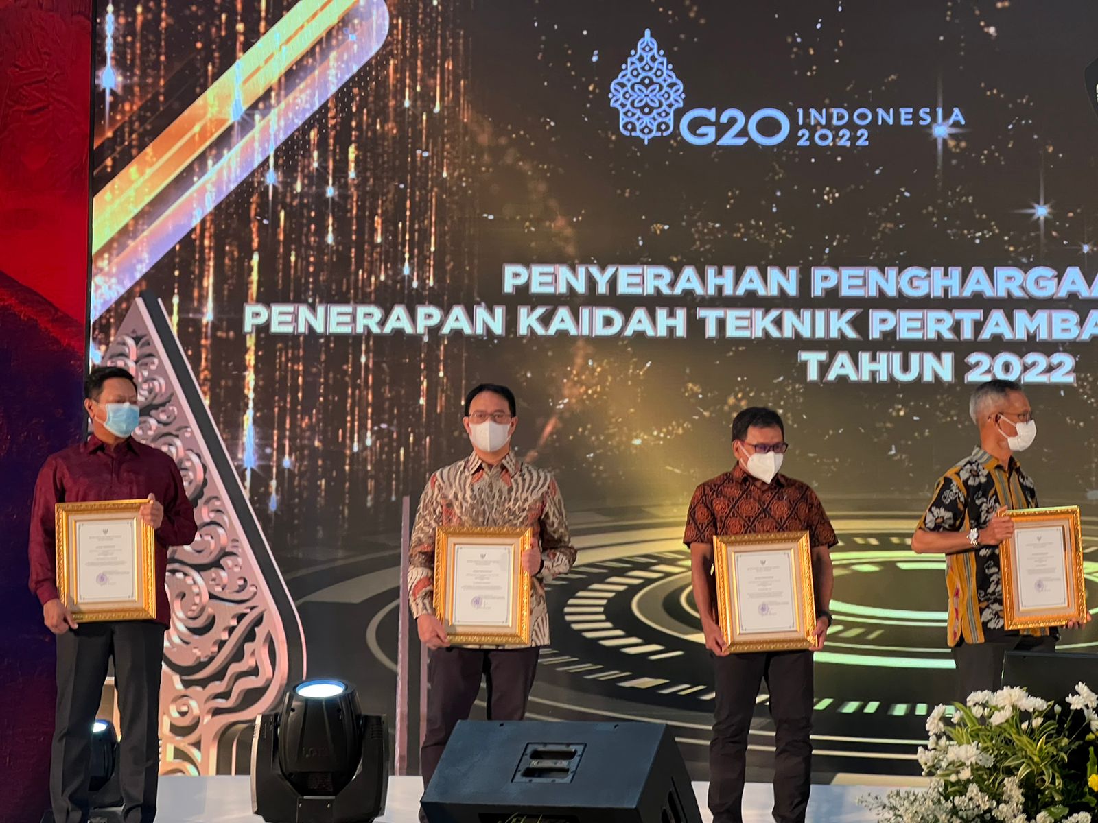 Pratama Award for the Aspect of Implementation of Mineral and Coal Conservation Group of Business Entities Holding KK, IUP and IUPK Mineral Commodities from the Ministry of Energy and Mineral Resources (ESDM)