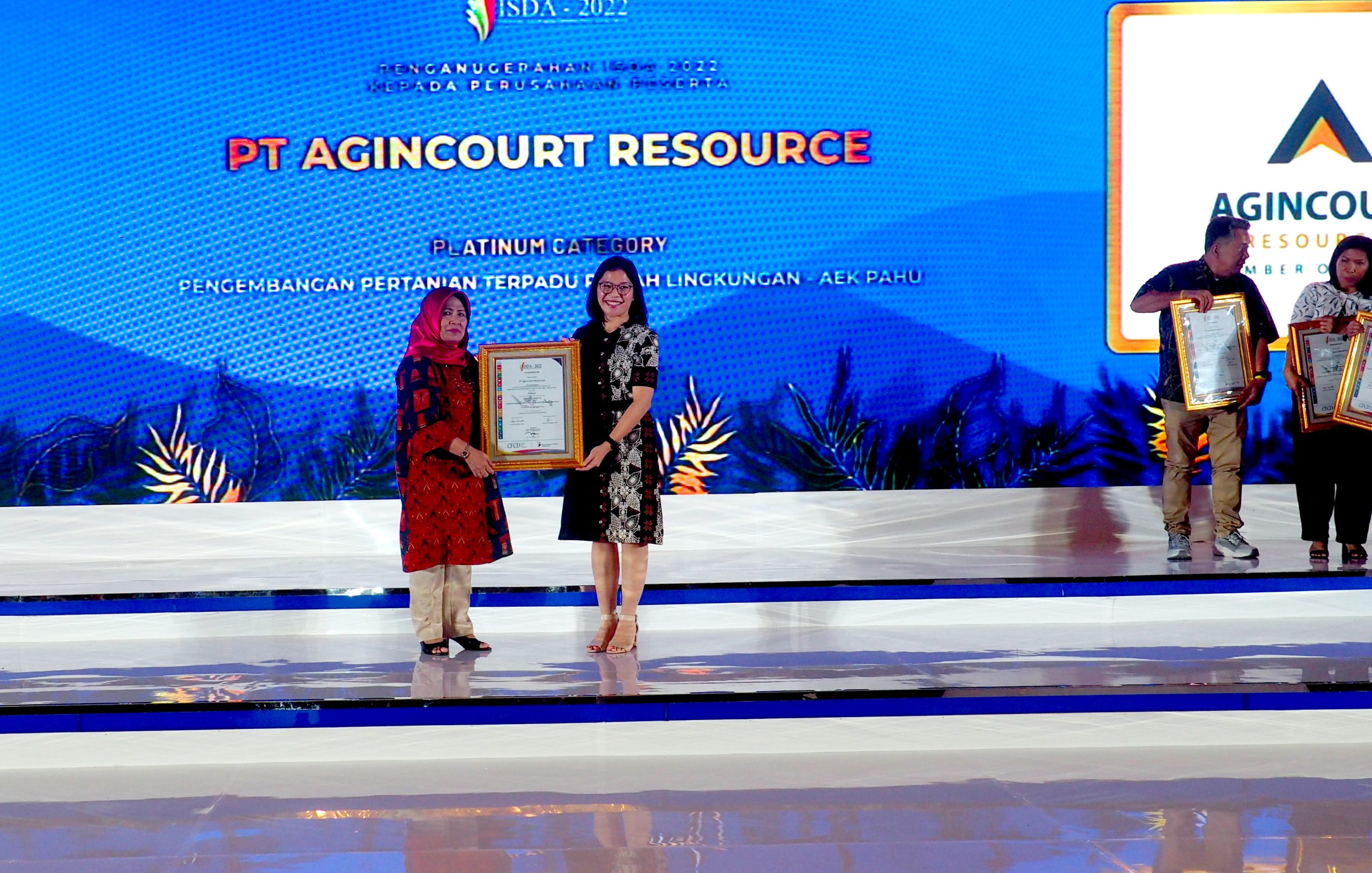 Platinum Award for Aek Pahu’s Green Agriculture Development. on Indonesian Sustainable Development Goals Award (ISDA) 2022 Platinum Award for Aek Pahu's Green Agriculture Development. on Indonesian Sustainable Development Goals Award (ISDA) 2022