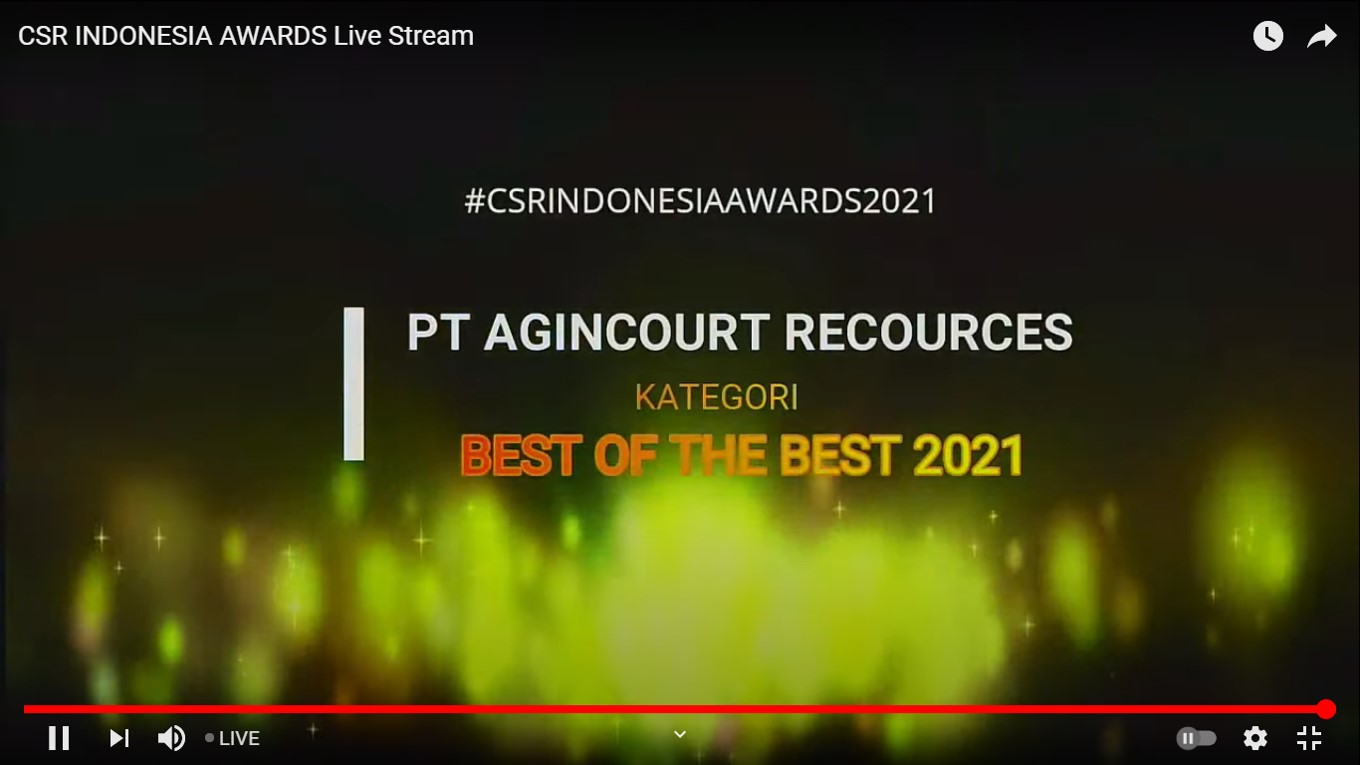 Penghargaan Best of The Best CSR Indonesia 2021