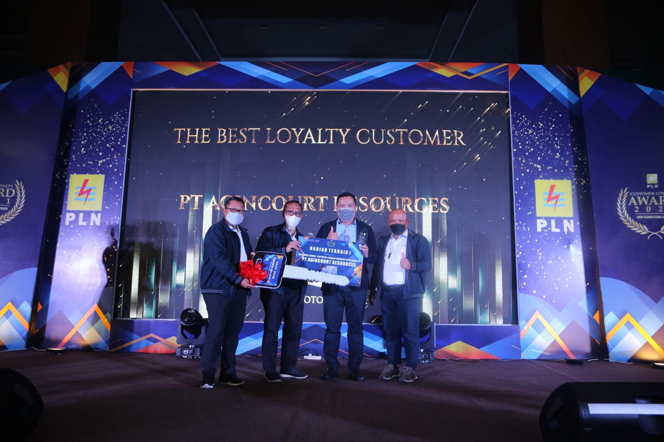 The Best Loyalti Customer 2021 from the North Sumatra Regional Main Unit (UIW) Electricity Company (PLN)