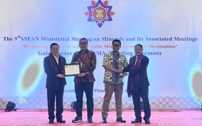 Winner of the 3rd ASEAN Mineral Awards – Category Mineral Processing – Metallic