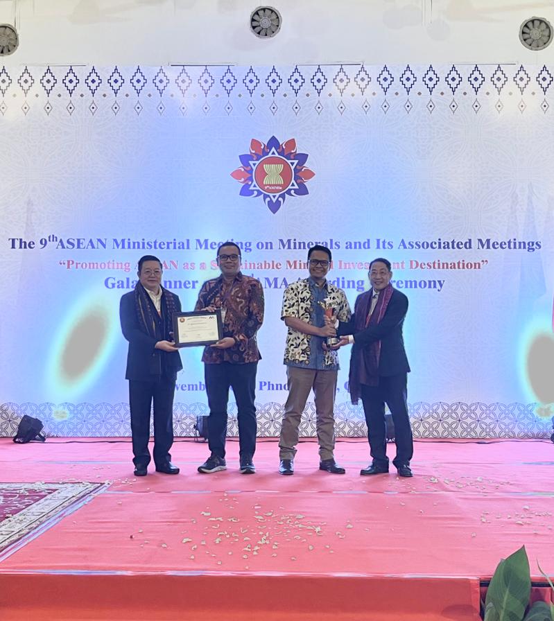 Winner of the 3rd ASEAN Mineral Awards - Category Mineral Processing - Metallic