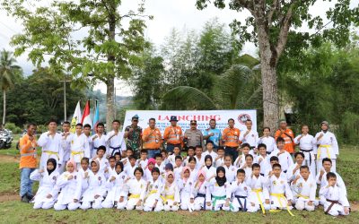 Launching of Batangtoru Karate Training to Cultivate Local Young Talent