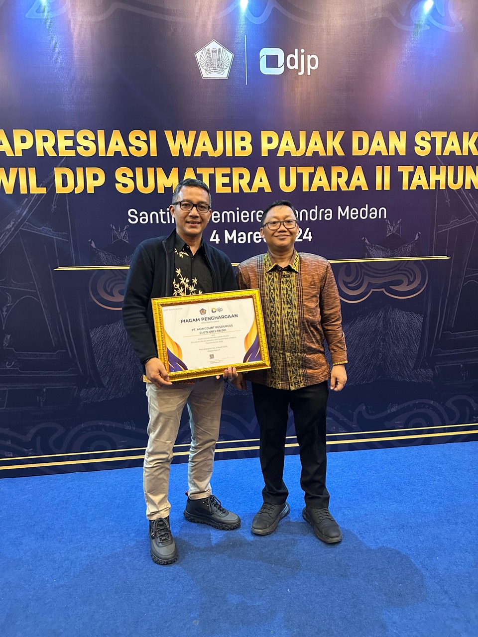 Agincourt Resources Received Taxpayer Award 2023 Content