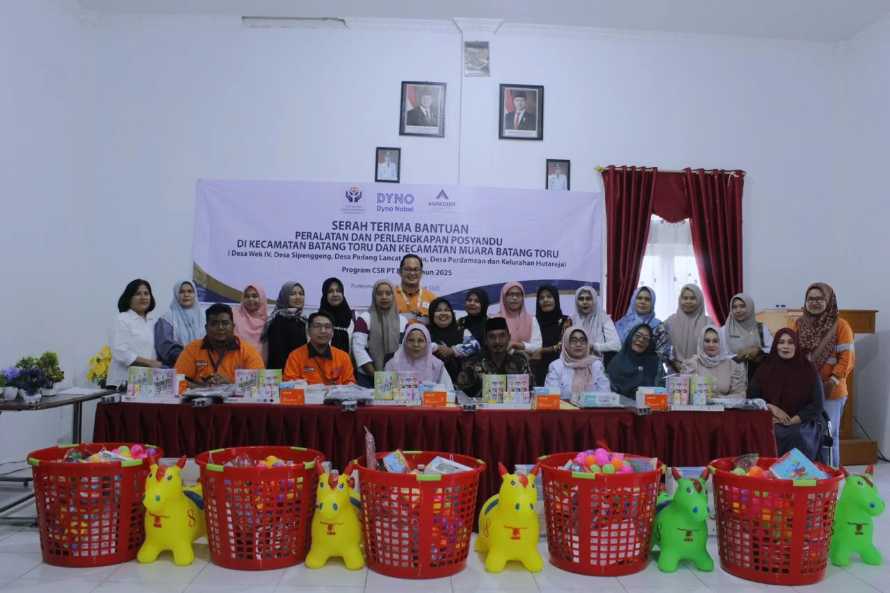 Healthy Synergy, Strong Posyandu: Agincourt Resources and PT Dyno Nobel Indonesia Provide Medical Equipment Support 
