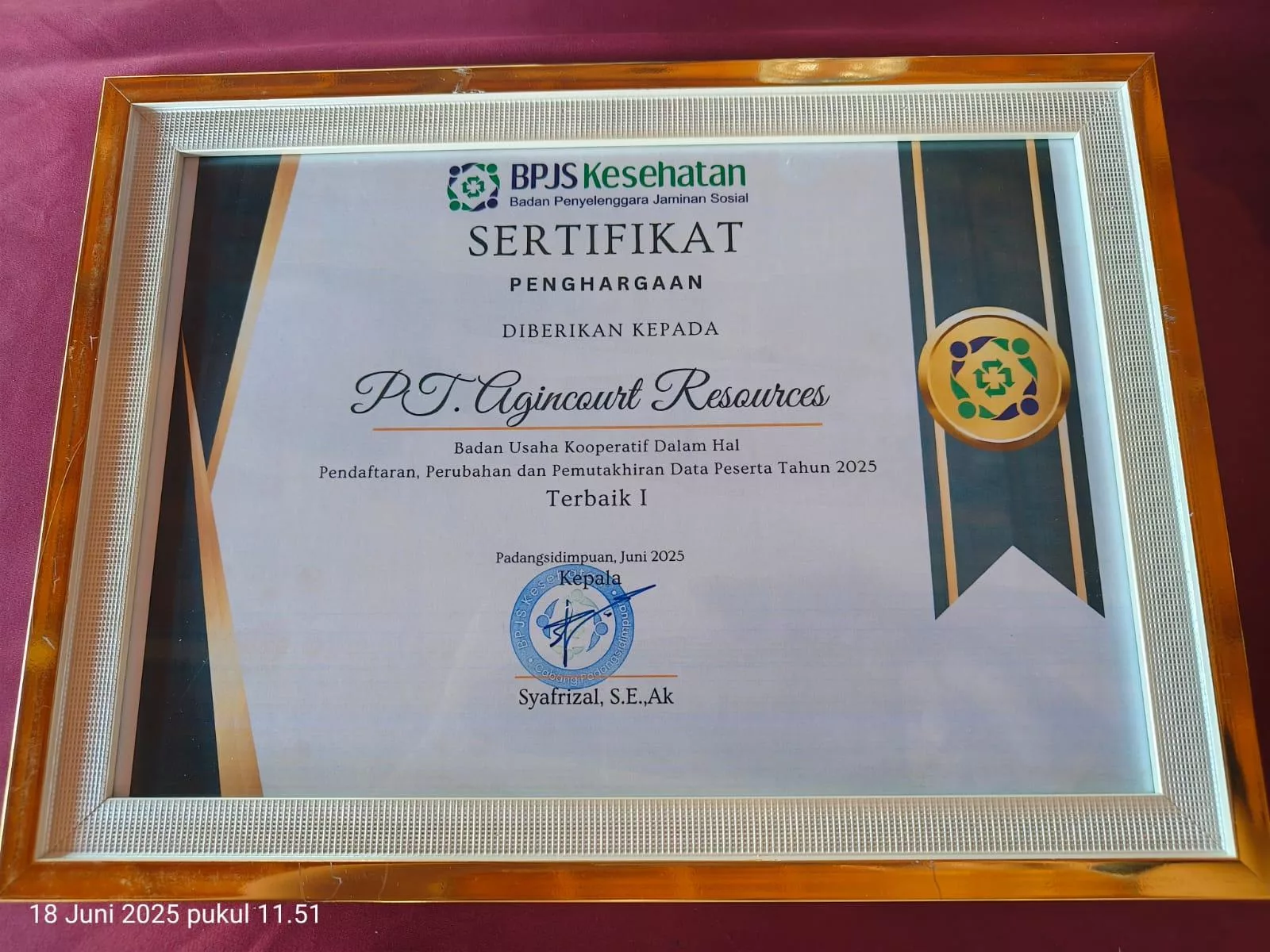 agincourt-resources-raih-penghargaan-bpjs-kesehatan-sebagai-badan-usaha-terbaik agincourt-resources-raih-penghargaan-bpjs-kesehatan-sebagai-badan-usaha-terbaik